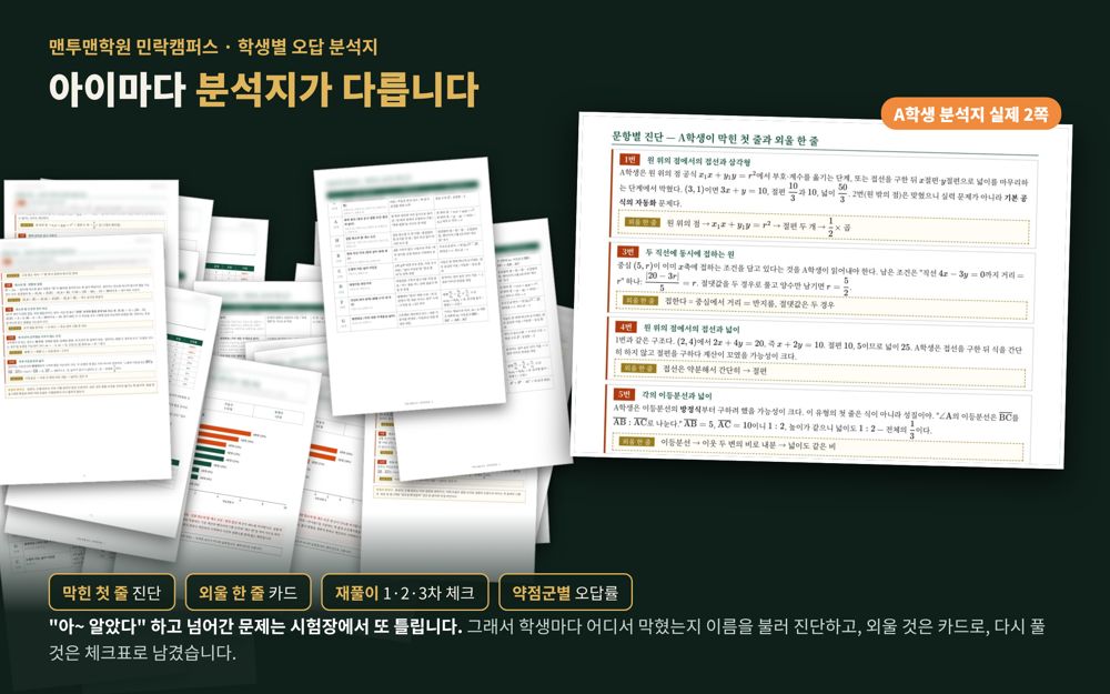 학생별 오답 분석지